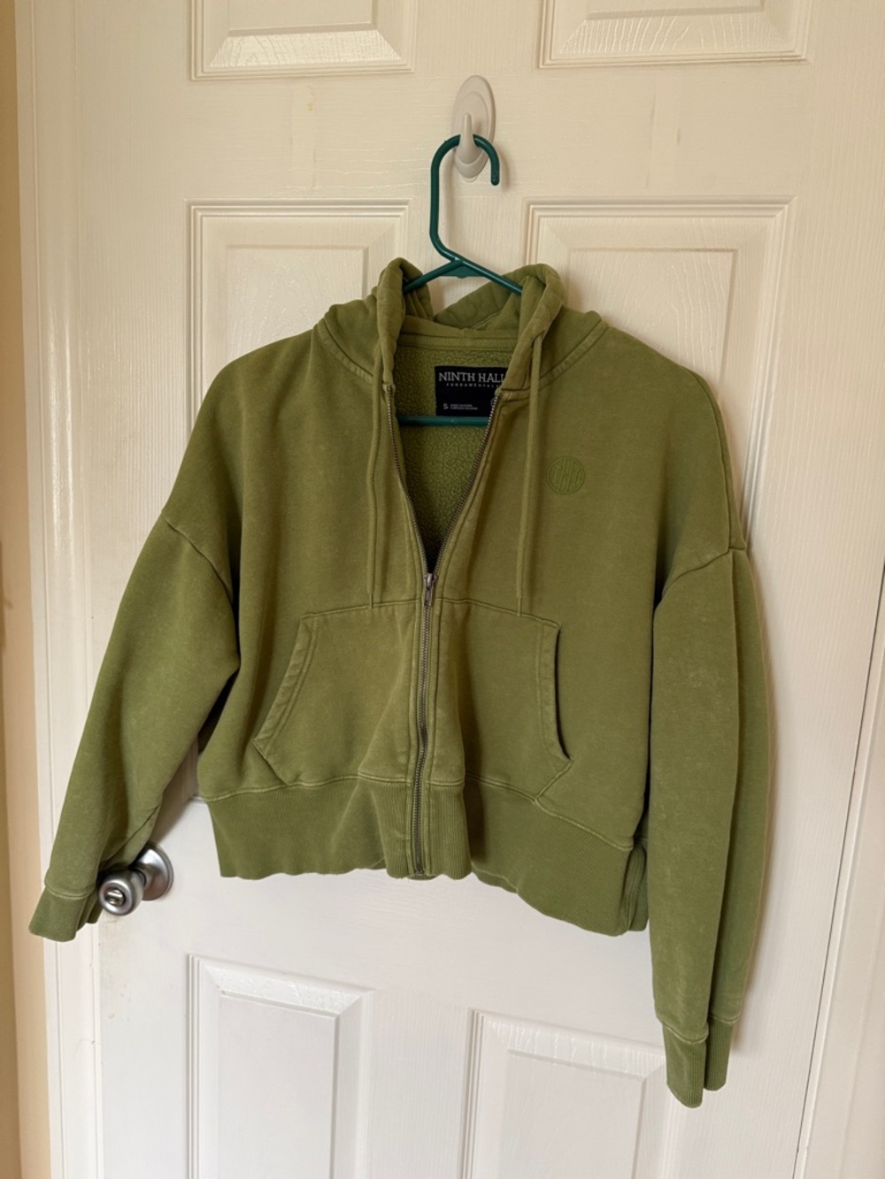 Ninth Hall Olive Green Zip-Up Hoodie Vest